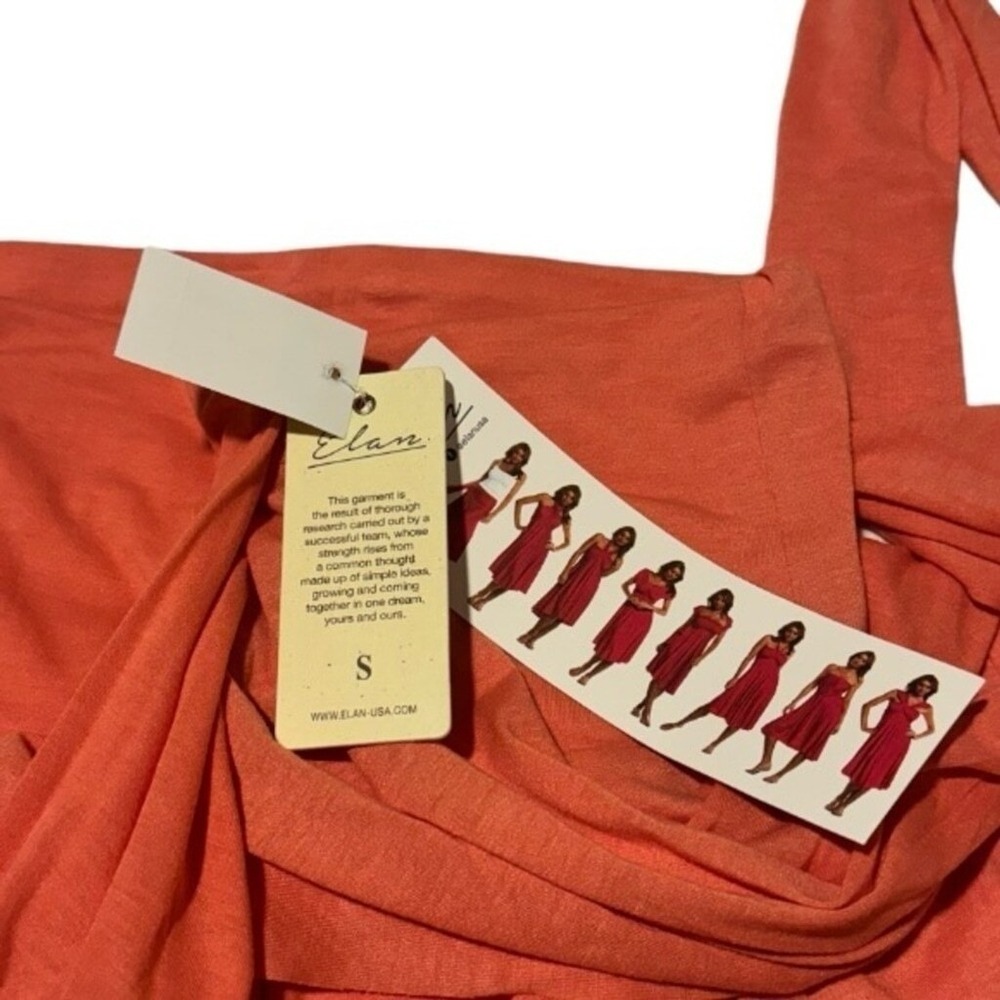 Elan Orange Convertible Wrap Maxi Dress S/P Made in USA - Picture 6 of 7